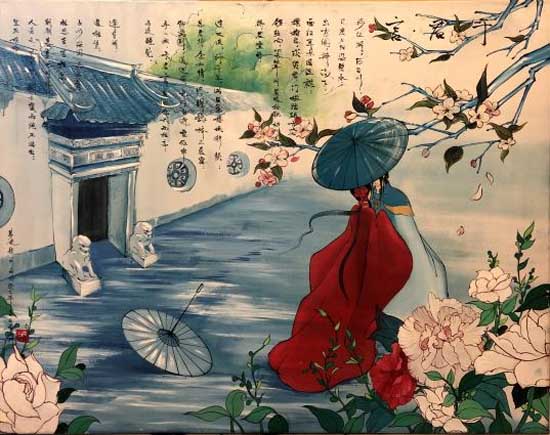 旅西华人画家献给祖国的爱